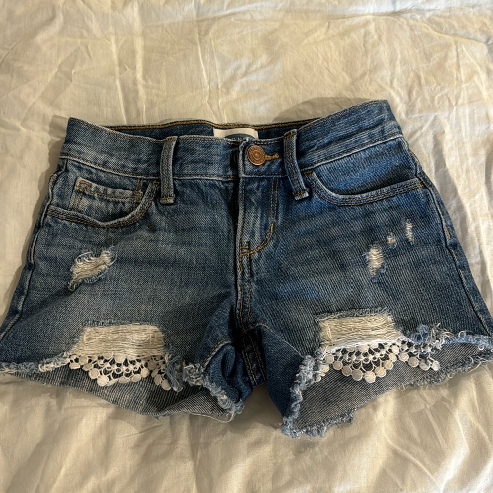 Little Girls cut off Jean shorts